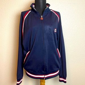 VTG Billabong Umbro Track sweater, men’s Sz Lg, Blue and red